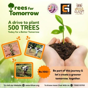 Trees for Tomorrow: A drive to plant 500 Trees Today for a Better Tomorrow Trees for Tomorrow: A drive to plant 500 Trees Today for a Better Tomorrow